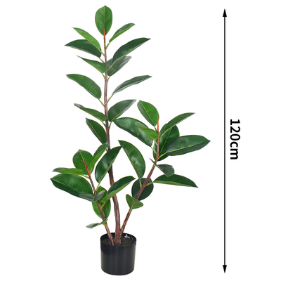 Artificial Potted Floor Plants Small Ficus Pandurata For Garden Decoration