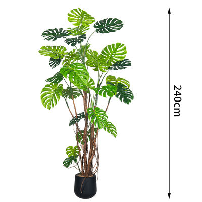 130/160/200/240cm Sizes Realistic PE Foliage artificial monstera plant for Indoor Tropical Decor