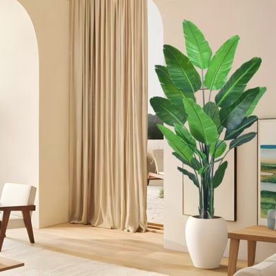 Faux Traveller's Palm Tree (artificial birds of paradise plant) - 180cm/210cm Realistic PE Leaf Artificial Plant for Indoor Outdoor Decor