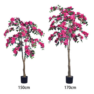 Wholesale Home Decor PVC Artificial Bougainvillea FlowerTrees  Fabric Flower for Home Decoration