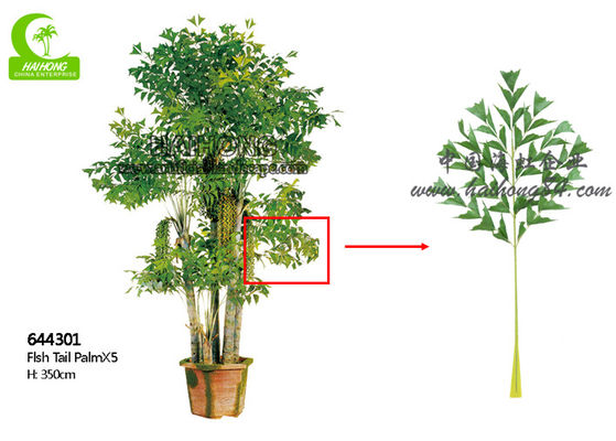 Green Fishtail Palm 350cm Height Artificial Foliage Tree Large Size