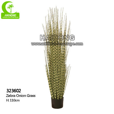 Factory Hot Sale Wholesale Artificial Plants Zebra Onion Grass In Pot For Indoor Decoraion