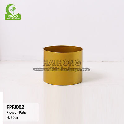 Indoor Outdoor Mental H30cm Round Plant Pot Artificial Plant Accessories