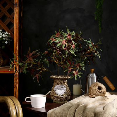 Artificial Landscape Maple Leaf Tree Countertop Ornaments Decorative Vase Flower