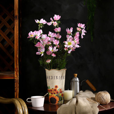 Pink Yellow Purple Colored Flower Fake Jasmine Vintage Lifelike Potted Plants