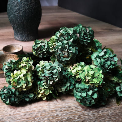 Fabric Artificial Hydrangea Rose Dining Room Desktop TV Cabinet Flower Arrangement