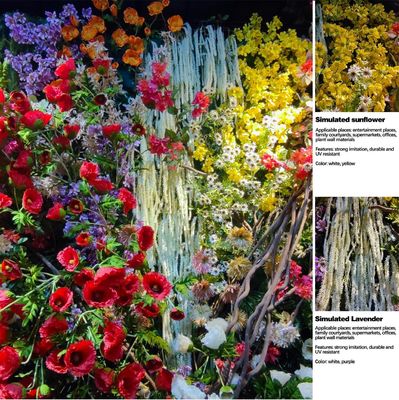 OEM 40cm Height Artificial Green Plant Wall Indoor Decorative