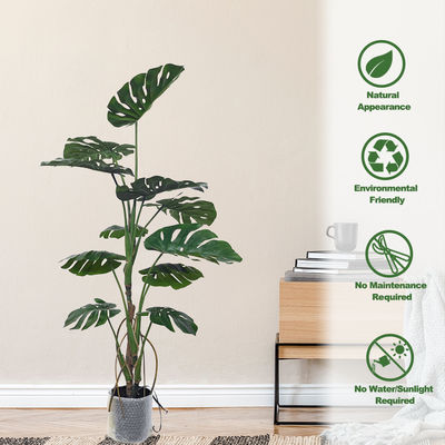گیاهان کف گلدانی مصنوعی درخت Monstera برای دکوراسیون منزل