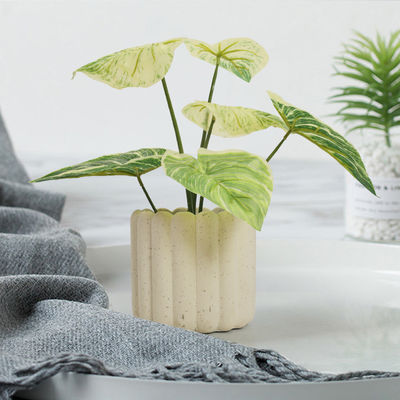 SGS Artificial Potted Floor Plants High Simulation Plastic Philodendron Birkin