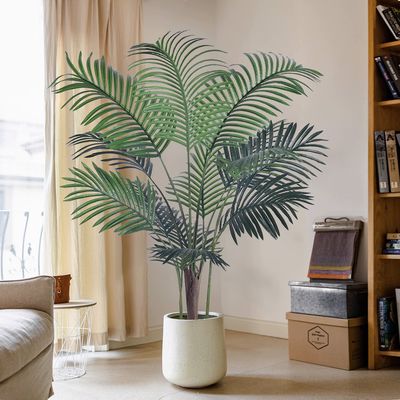 Artificial Palm Tree Plants Areca Palm Potted Plant for Outdoor Indoor Decorate Landscape