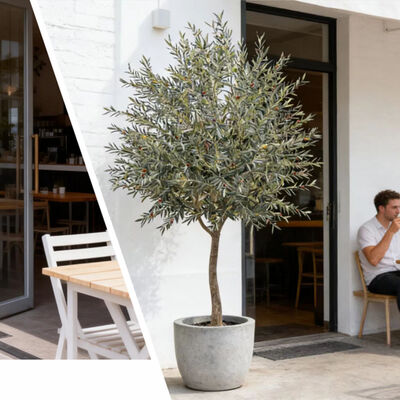 گیاه مصنوعی فروش داغ ترکیبی از درخت زیتون ظرف دار با کیفیت بالا درخت زیتون تزئینی مصنوعی برای تزئینات داخلی
