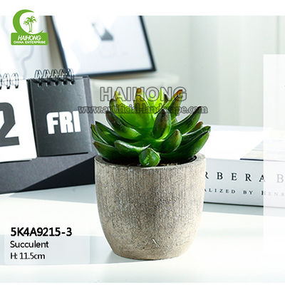 Green Real Touch 11.5cm Artificial Succulent Plant For Desktop