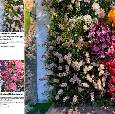 OEM 40cm Height Artificial Green Plant Wall Indoor Decorative