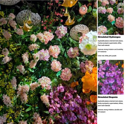 OEM 40cm Height Artificial Green Plant Wall Indoor Decorative