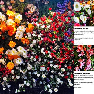 OEM 40cm Height Artificial Green Plant Wall Indoor Decorative